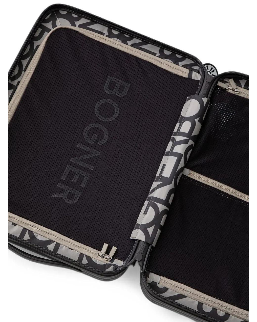 Bogner Black Logo-Embossed Hardshell Suitcase