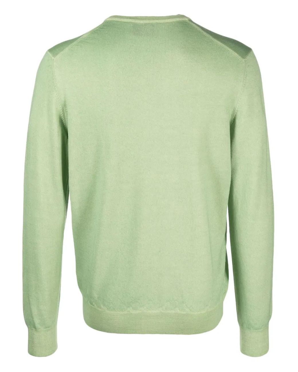 D4.0 Green Virgin-Wool Crew-Neck Jumper for men