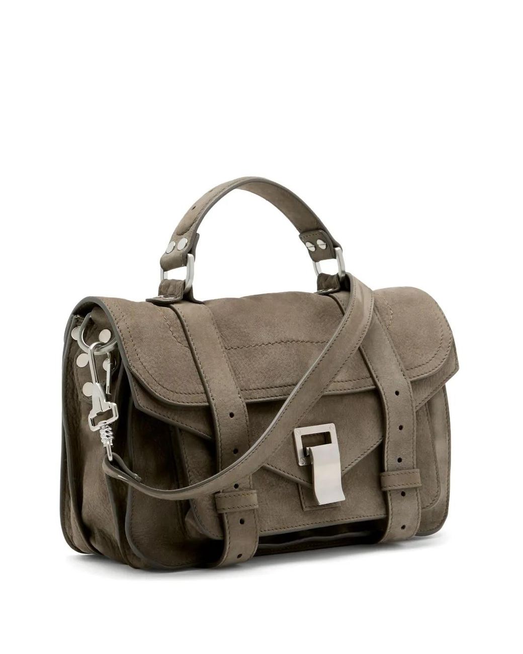 Proenza Schouler Gray Mini Ps1 Two-Way Handbag