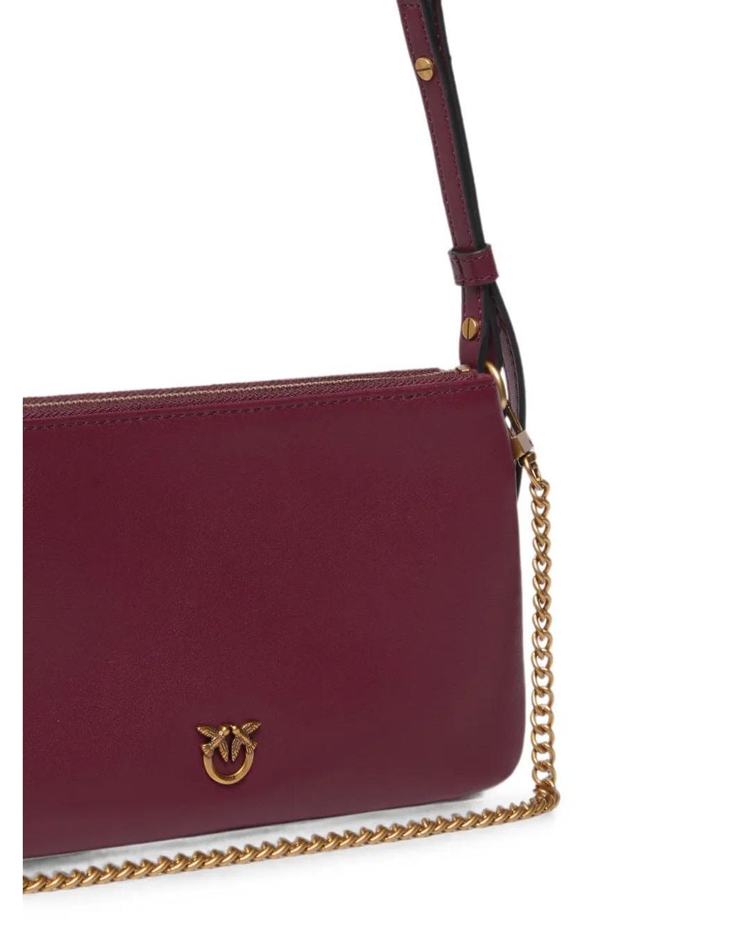 Pinko Purple Love Birds Cross Body Bag