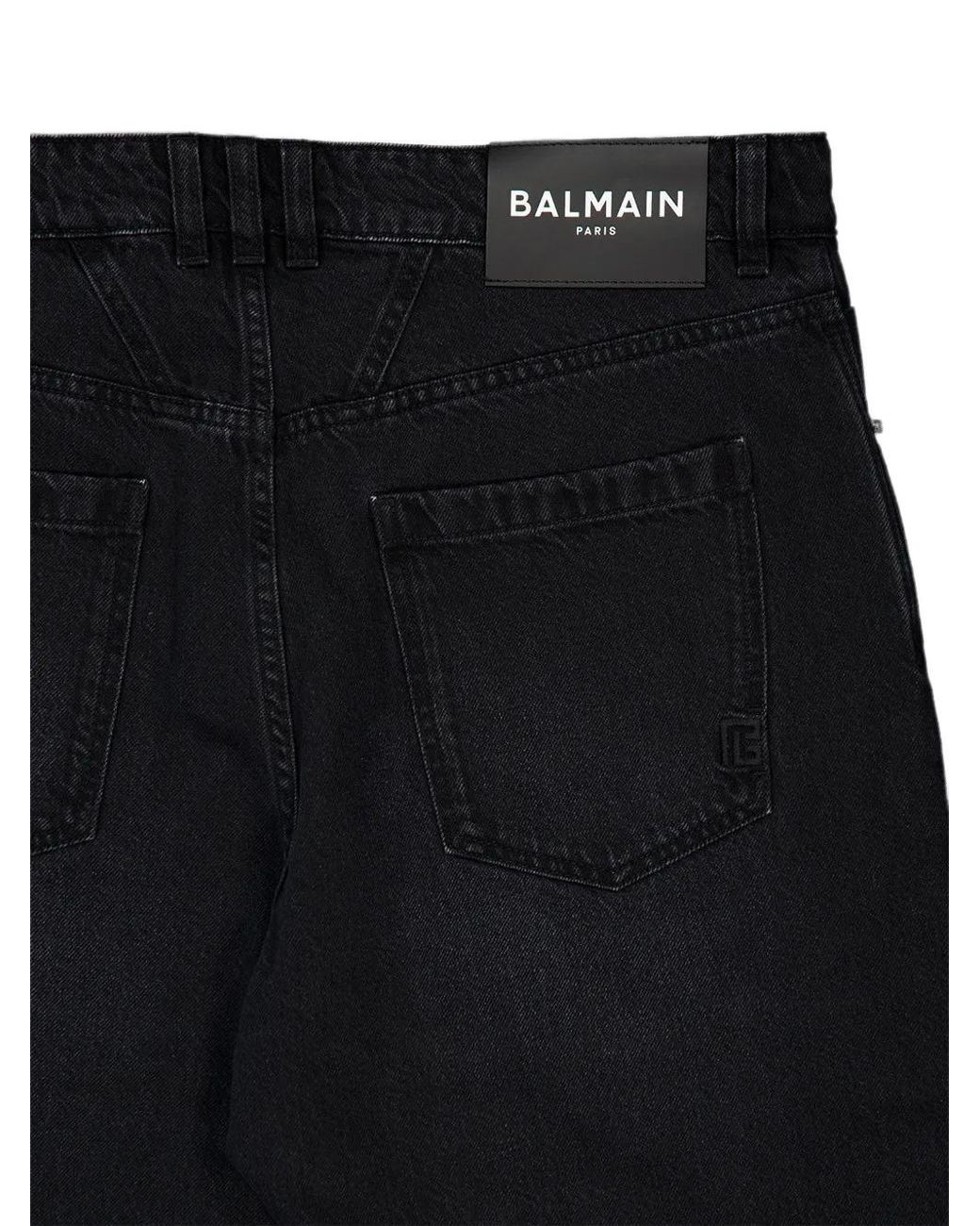 Balmain Straight Jeans in het Black voor heren