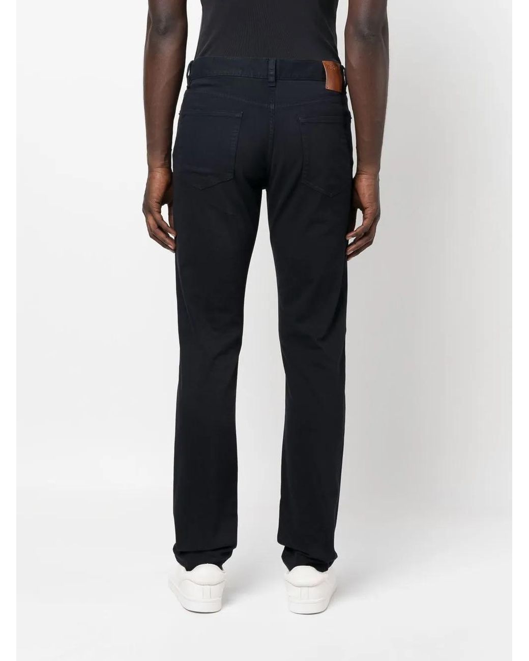 Zegna Blue Stretch Cotton Roccia Jeans for men