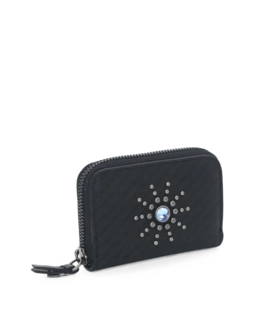 HTC Black Studded Leather Wallet for men