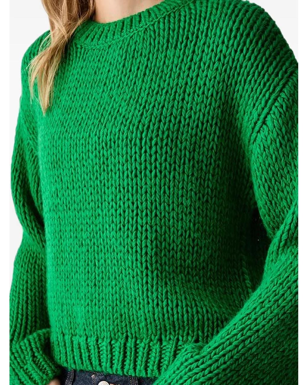 Joop! Green Chunky-Knit Ribbed-Trim Sweater