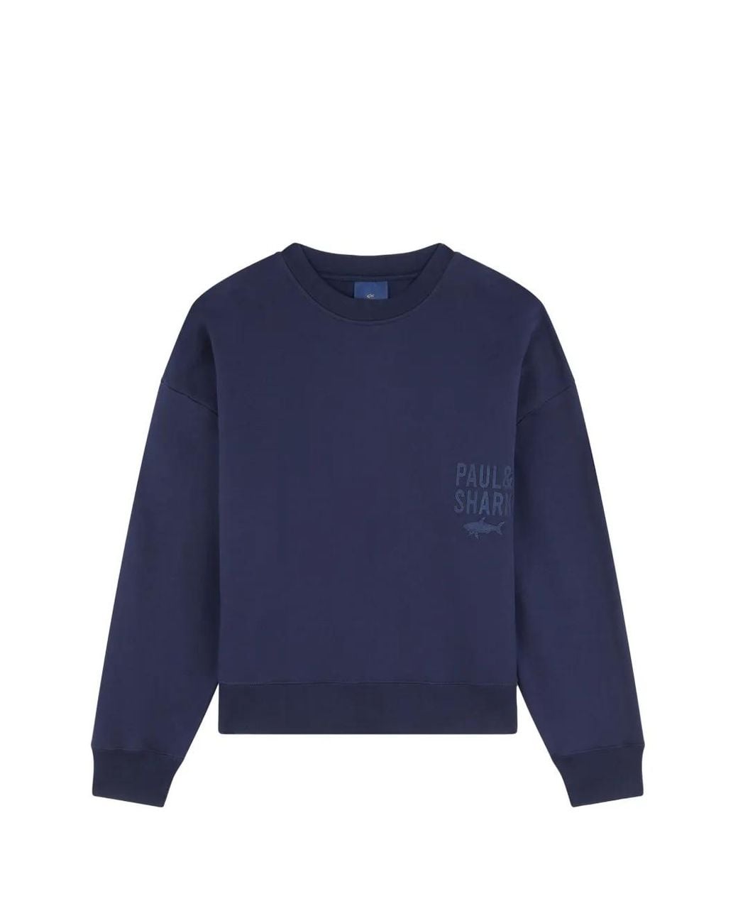 Paul & Shark Blue Logo-Print Crew-Neck Sweatshirt for men