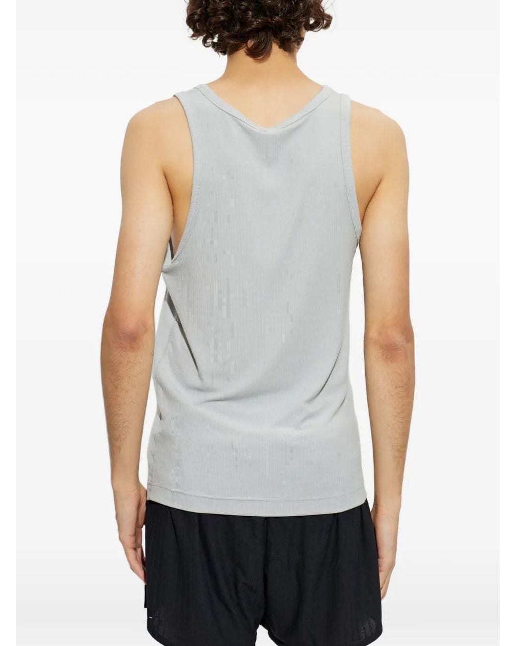 Nike Nac Geribbelde Top Met Logo-Patch in het Gray voor heren