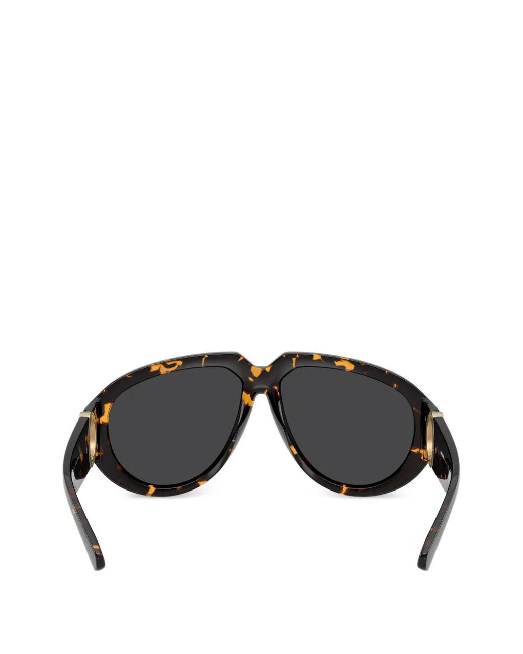 Burberry Gray Equestrian Knight Design Pilot-Frame Sunglasses