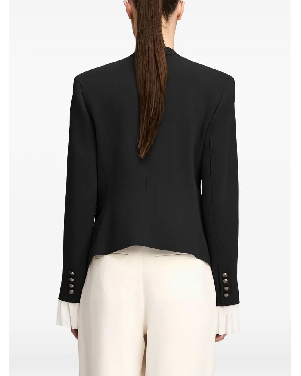 Cinq À Sept Black Maren Brooch-Detail Blazer