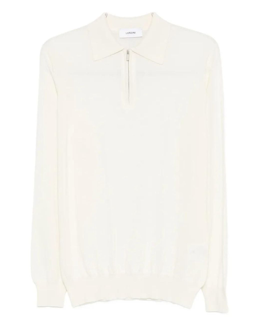 Lardini White Half-Zip Polo Shirt for men