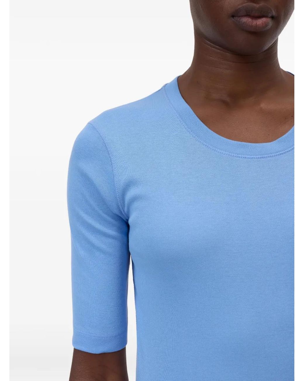 Closed Blue Crew-Neck Short-Sleeve T-Shirt