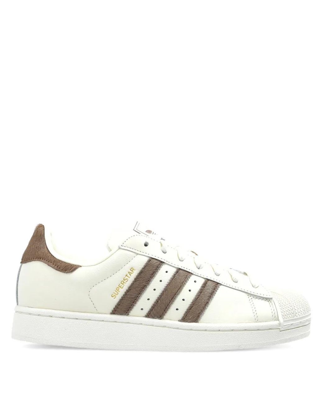 Adidas Natural Superstar Ii Striped Sneakers