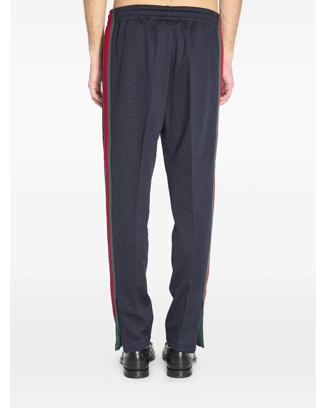 Gucci Blue Side-Stripes Pleat Trousers for men