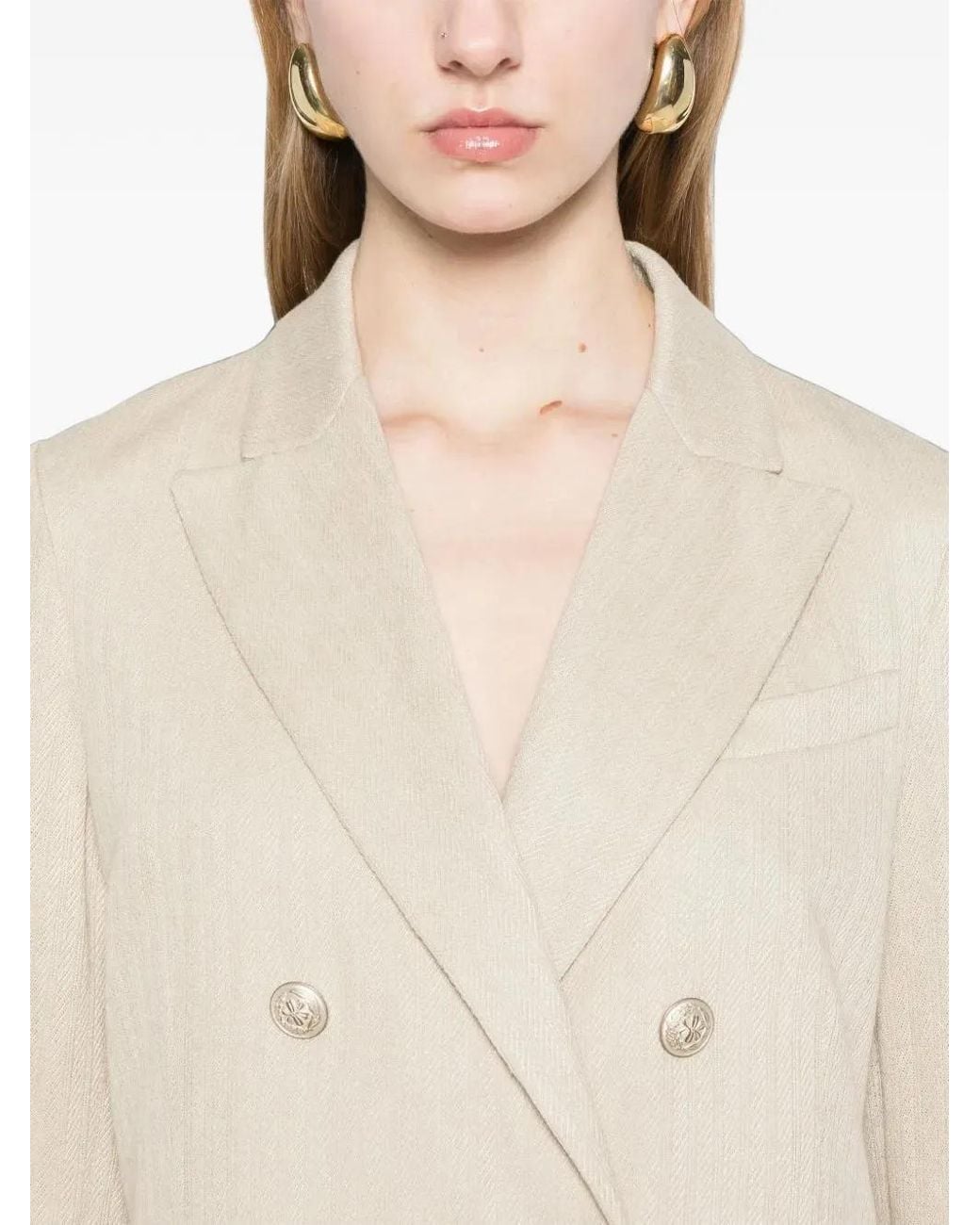 Circolo 1901 White Blazer À Boutonnière Croisée