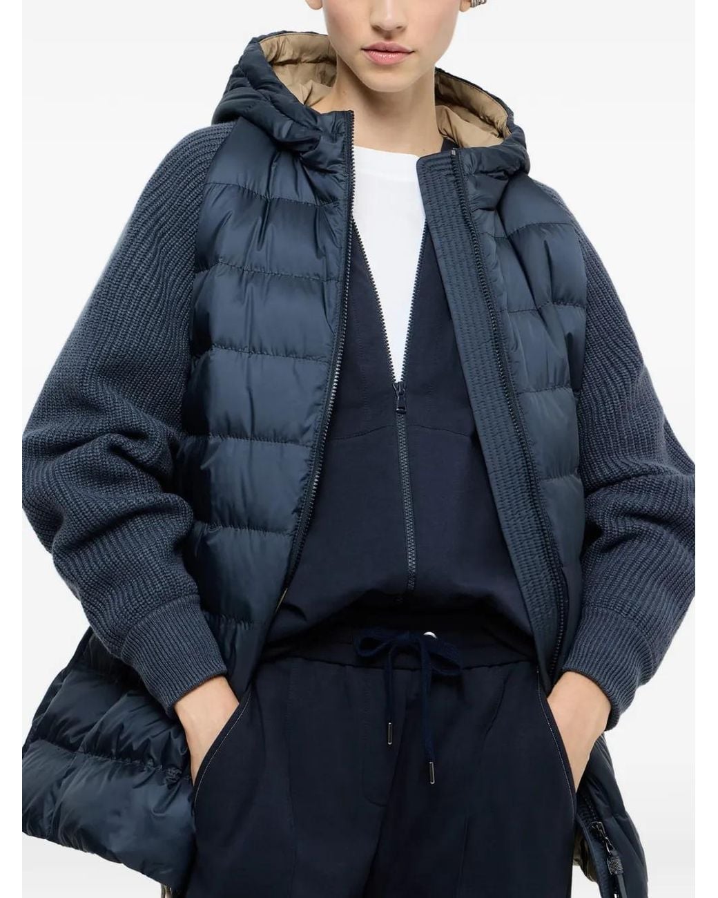 Brunello Cucinelli Jack Met Capuchon in het Blue
