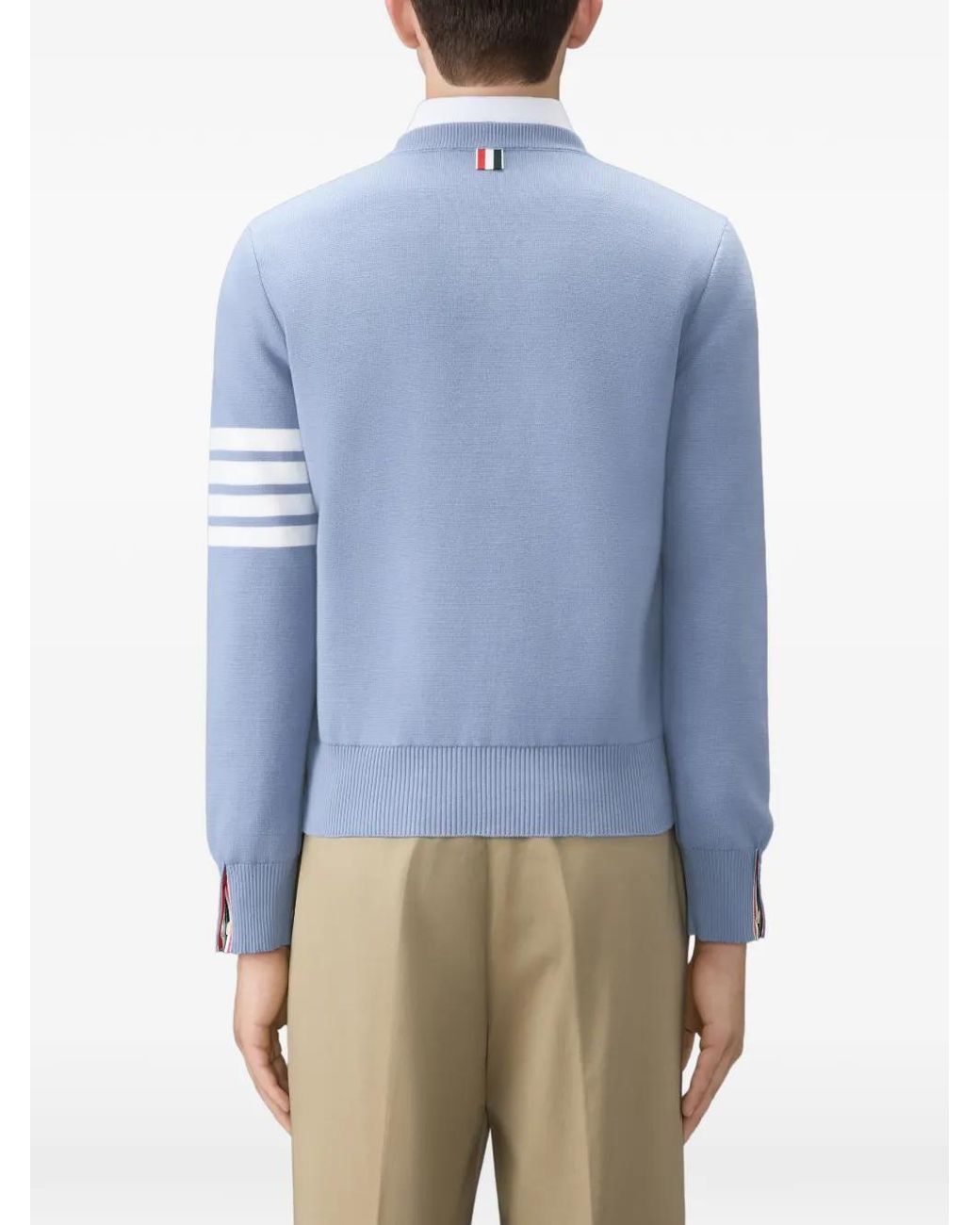 Thom Browne Pullover Mit 4-Streifen-Logo in Black für Herren