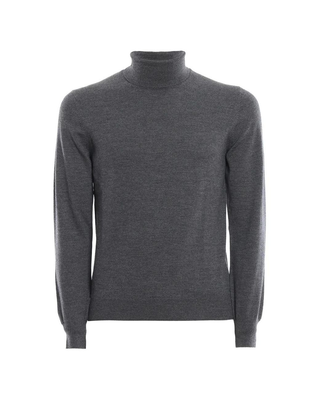 Gran Sasso Gray Roll-Neck Knitted Sweater for men