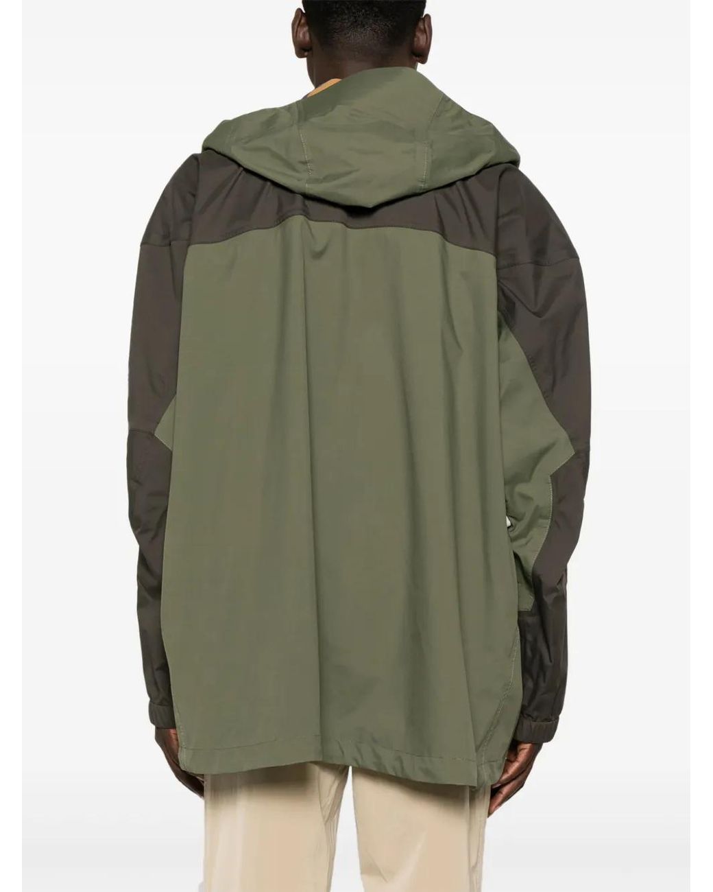 Givenchy Green Colour-Block Hooded Jacket for men