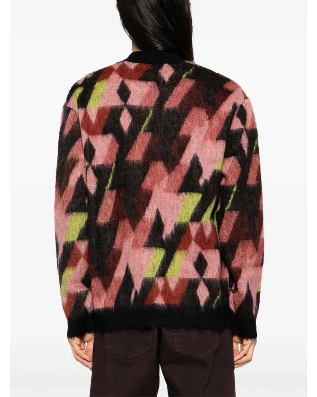 Maison Kitsuné Black Graphic Cardigan for men