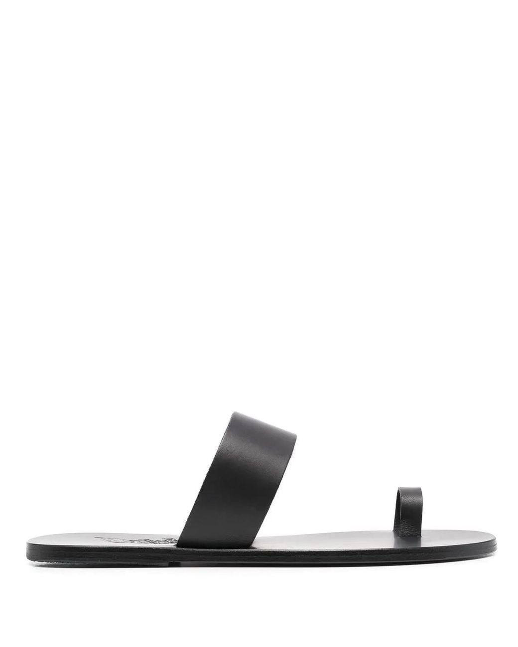 Ancient Greek Sandals White Thalos Slip-On Leather Sandals for men