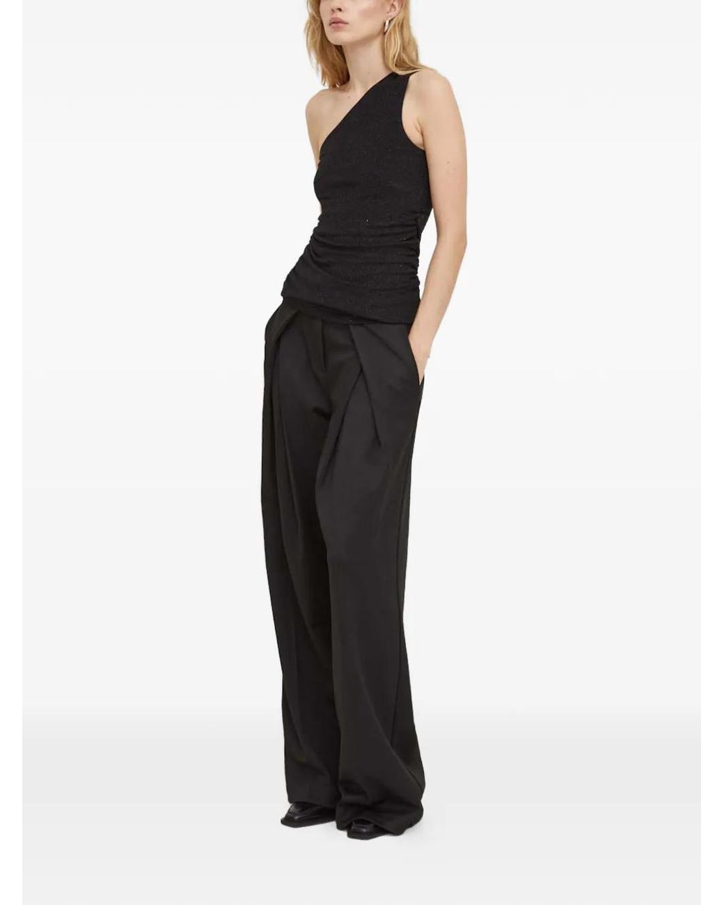 Day Birger et Mikkelsen Black Lyla One-Shoulder Blouse