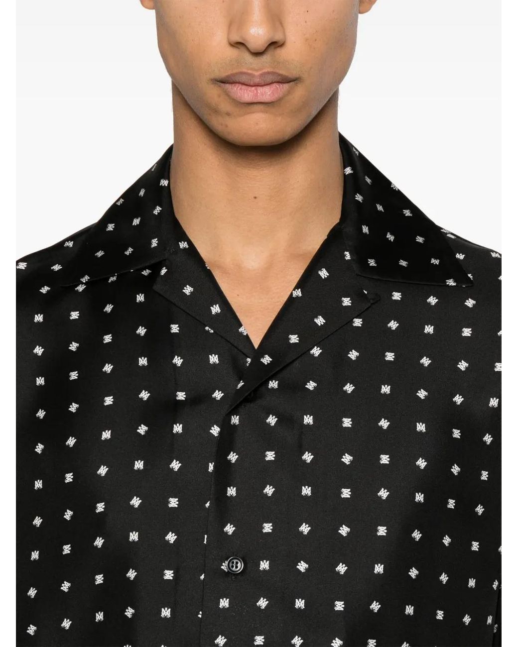 Amiri Black Mix & Match Silk Vacation Shirt for men