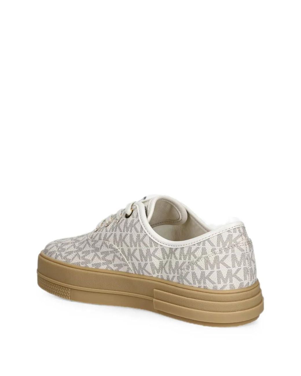 MICHAEL Michael Kors White Logo-Monogram Platform Sneakers