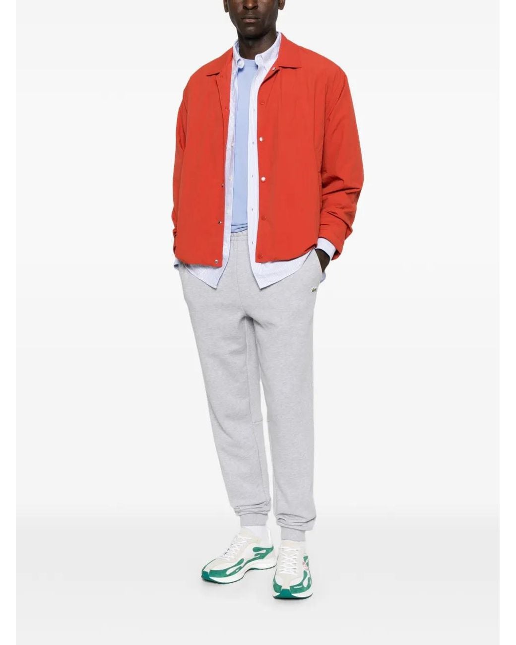 Lacoste White Logo-Patch Track Pants for men