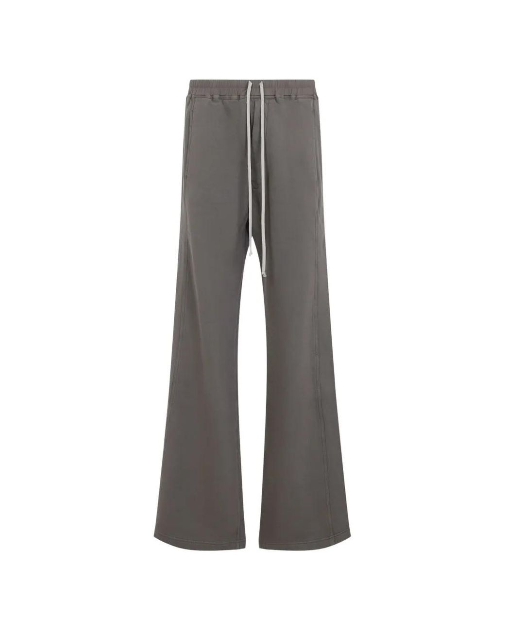 Rick Owens Gray Press-Stud Drawstring Trousers for men