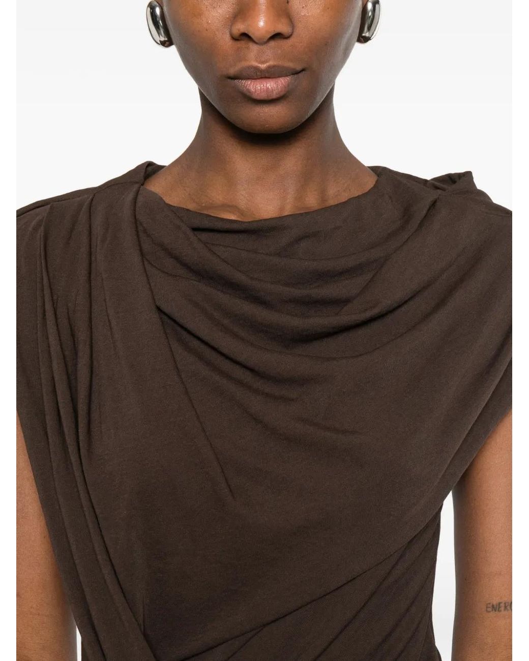 Entire studios Brown Twist-Design Mini Dress