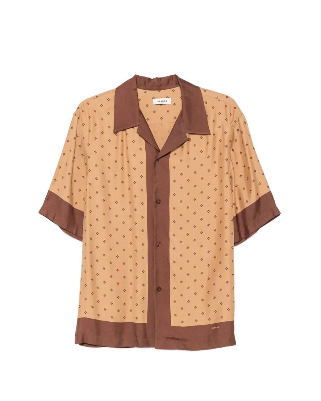 Sandro Natural Monogram-Pattern Shirt for men
