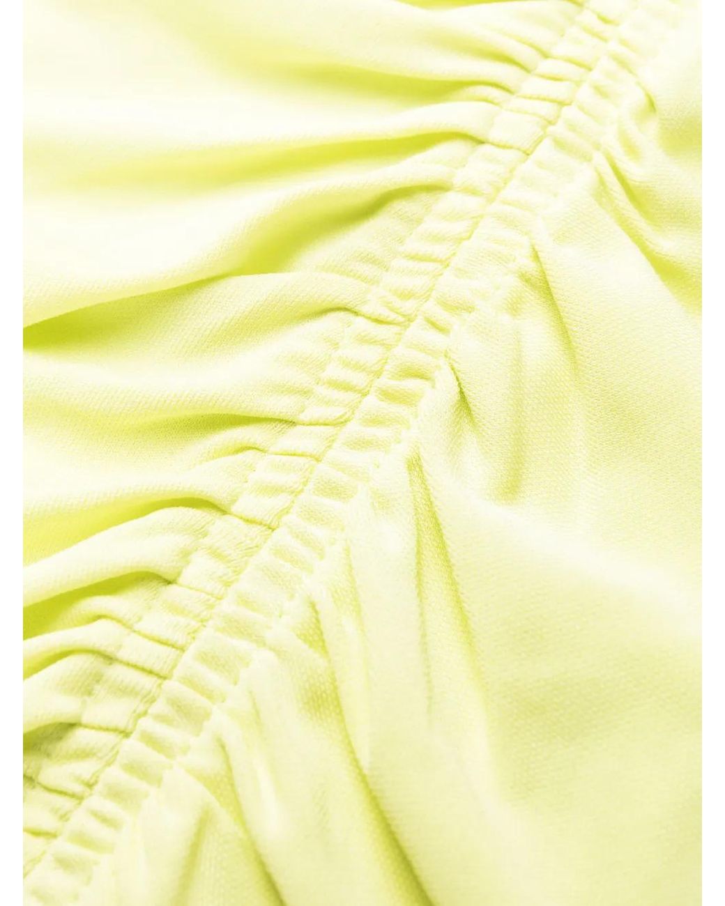 Self-Portrait Yellow Off-Shoulder Draped Midi Dress