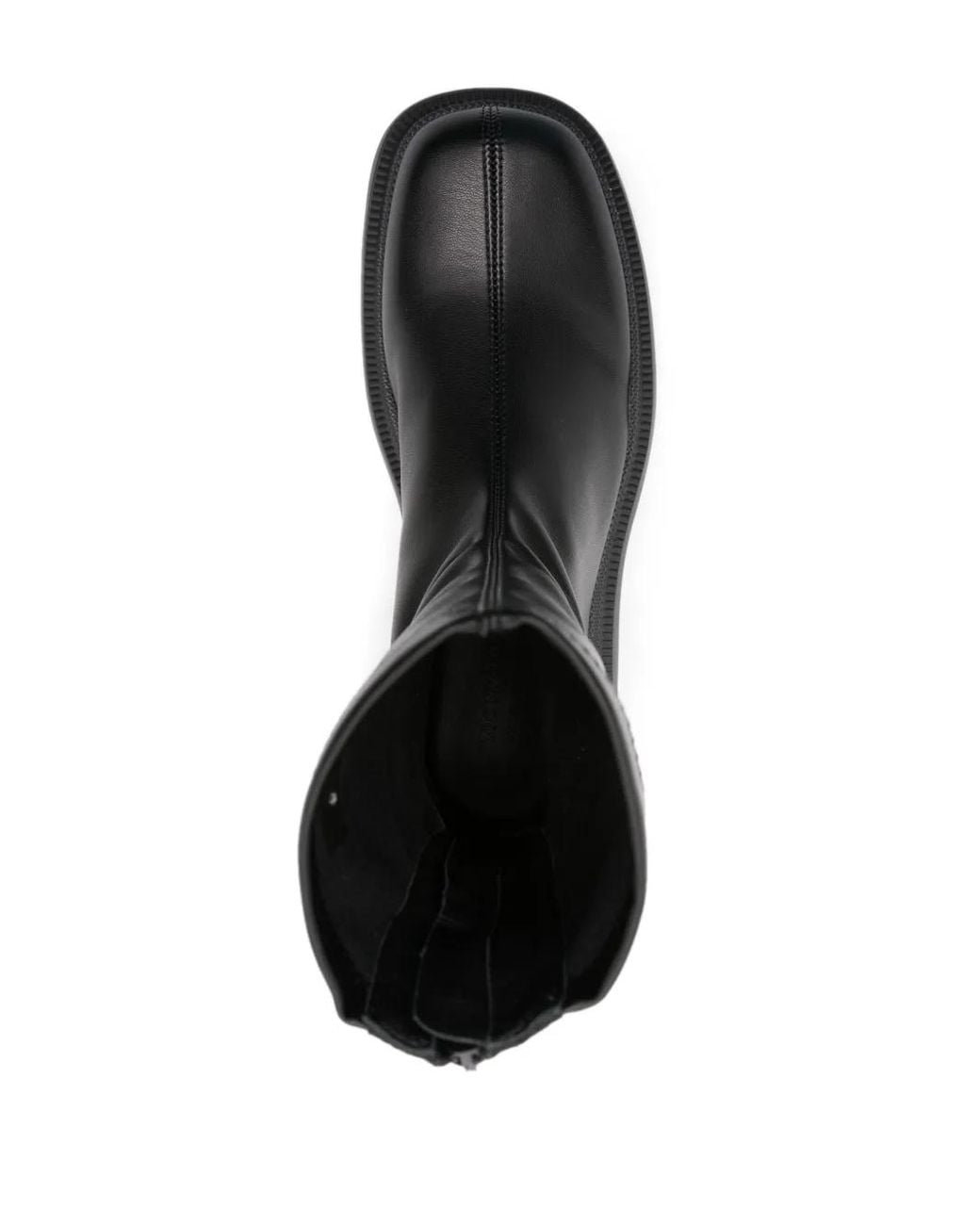 Vic Matié Black Saudi Embossed-Logo Ankle Boots