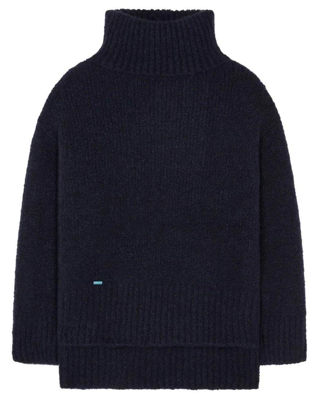 Alanui Blue Logo-Plaque Knitted Jumper