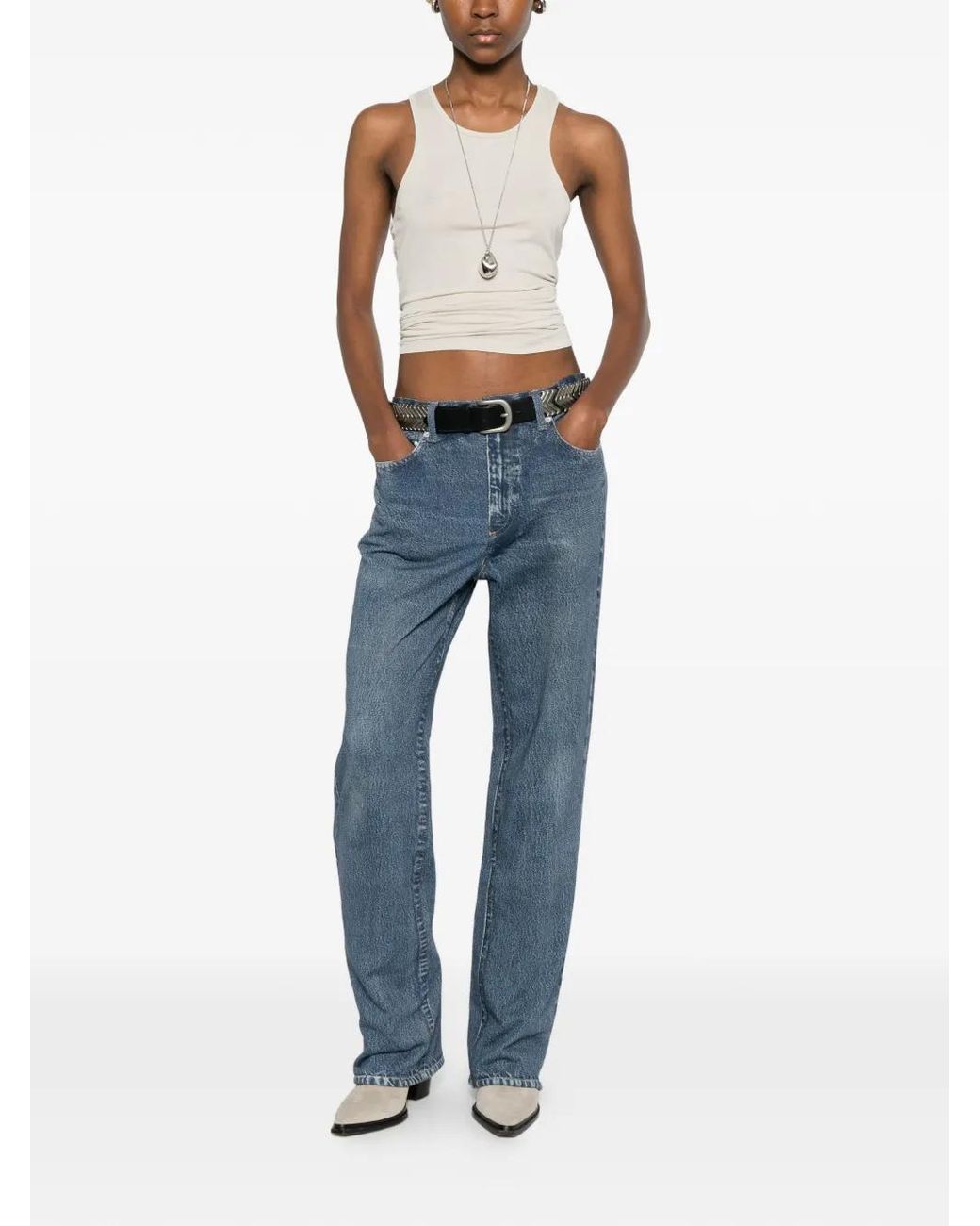 Rag & Bone Blue Button-Up Trousers