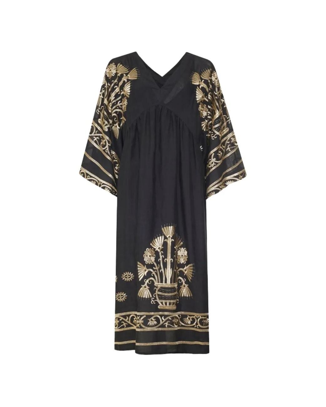 Greek Archaic Kori Black Crete Dress