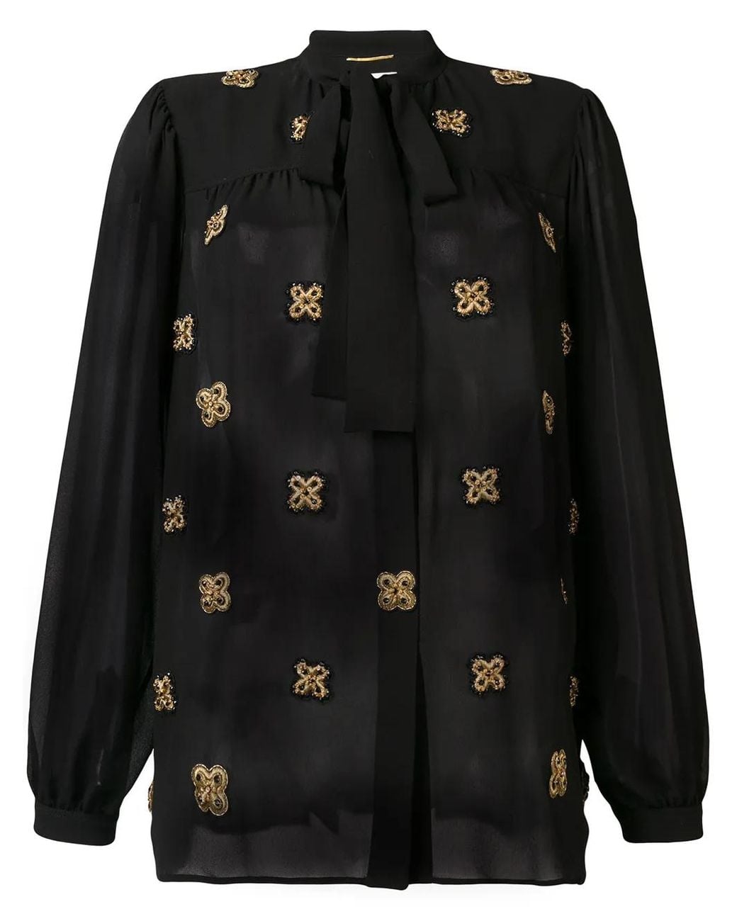 Saint Laurent Black Silk Shirt