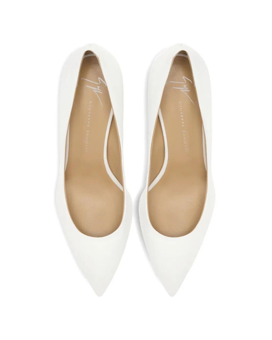 Giuseppe Zanotti White Lucrezia Leather Pumps