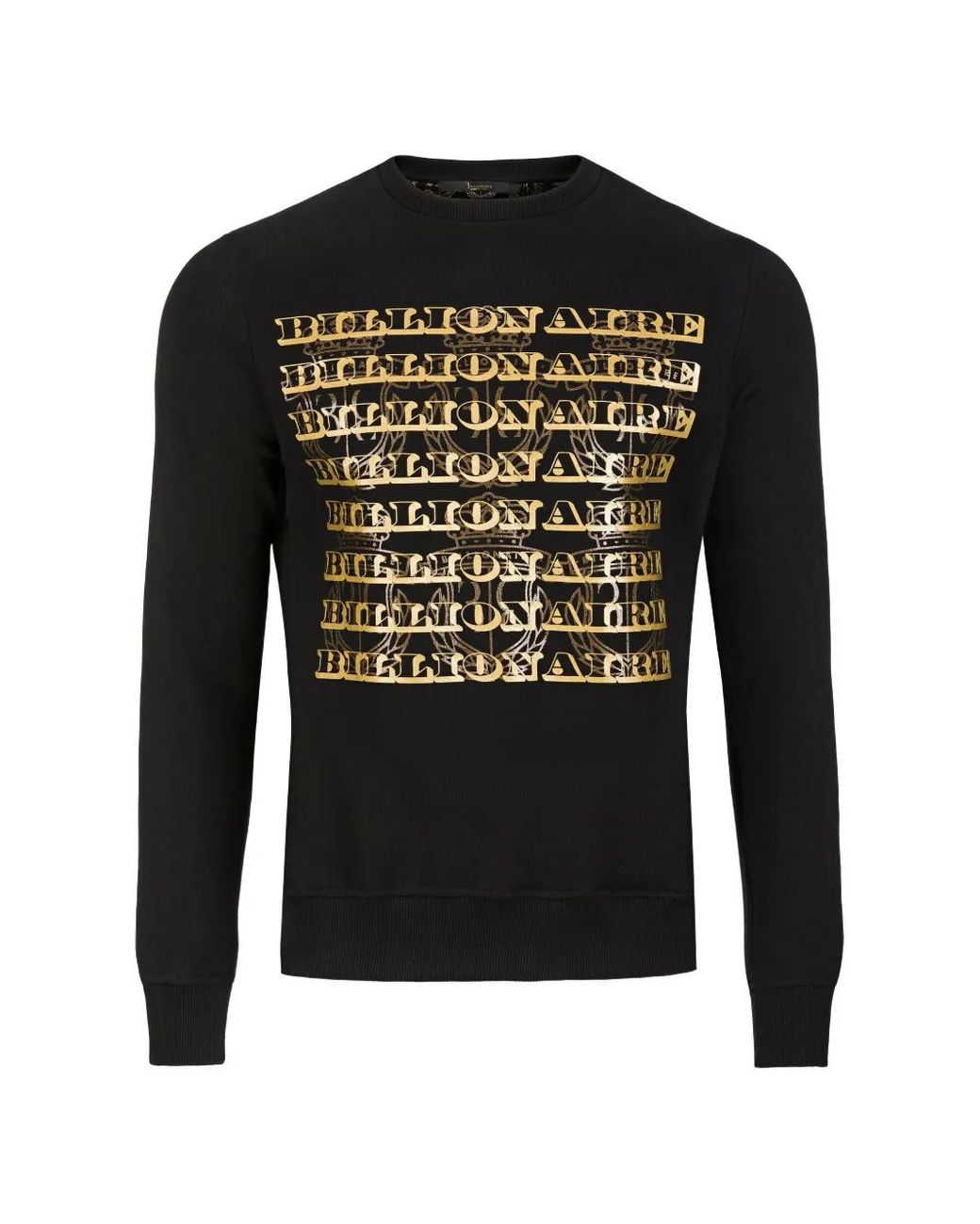Billionaire Black Sweat Colin À Texte Imprimé for men
