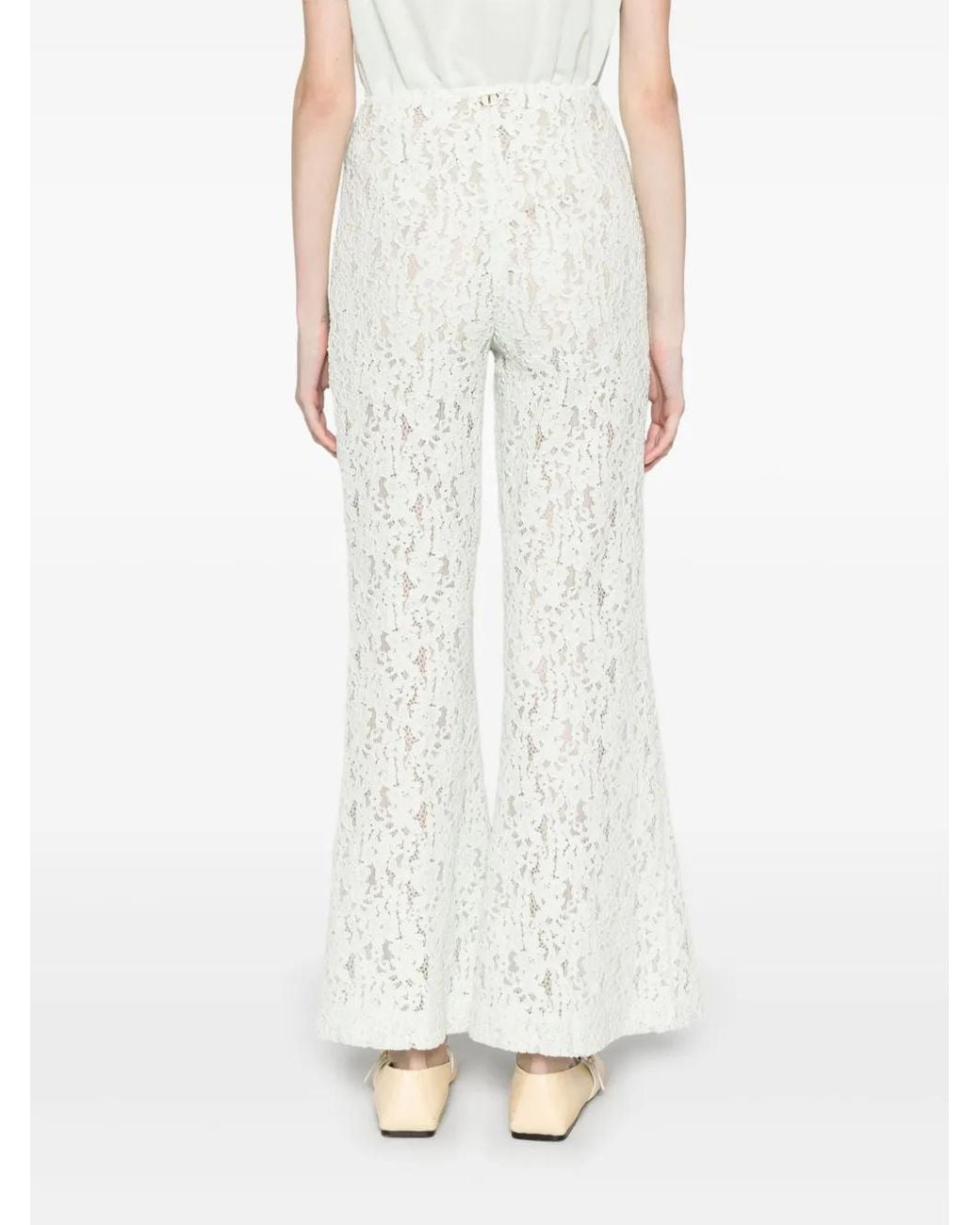 Twinset White Lace Trousers