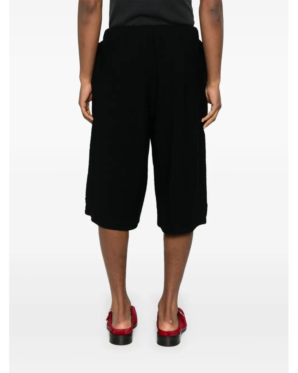 Homme Plissé Issey Miyake Black Cotton Shorts for men