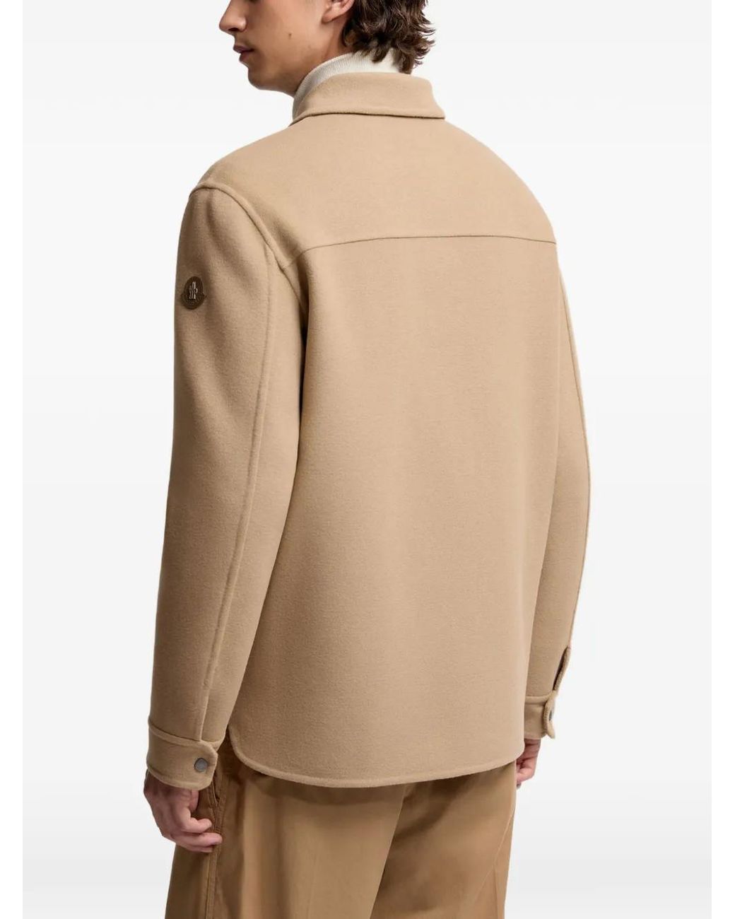 Moncler Natural Tagnit Reversible Wool Shirt Jacket for men