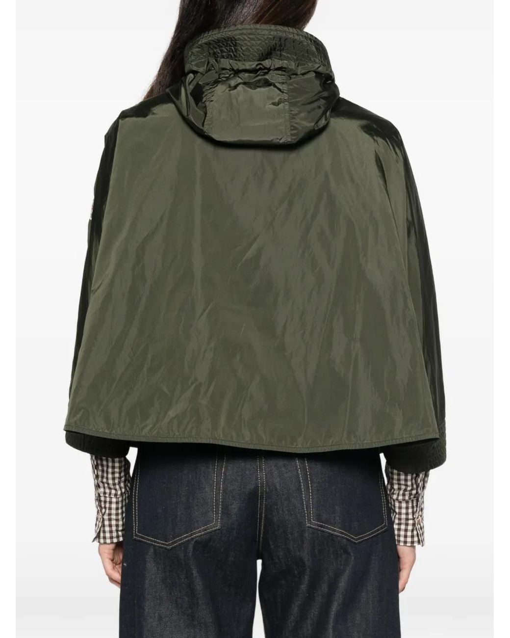 Moncler Green Hooded Cape