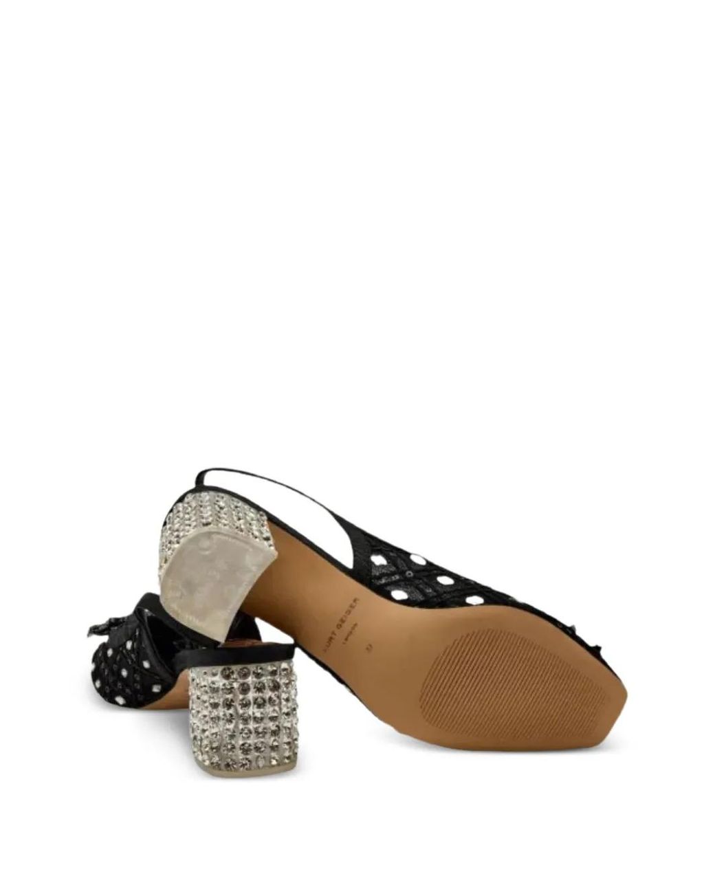 Kurt Geiger Black Embellished Polka-Dot Pumps