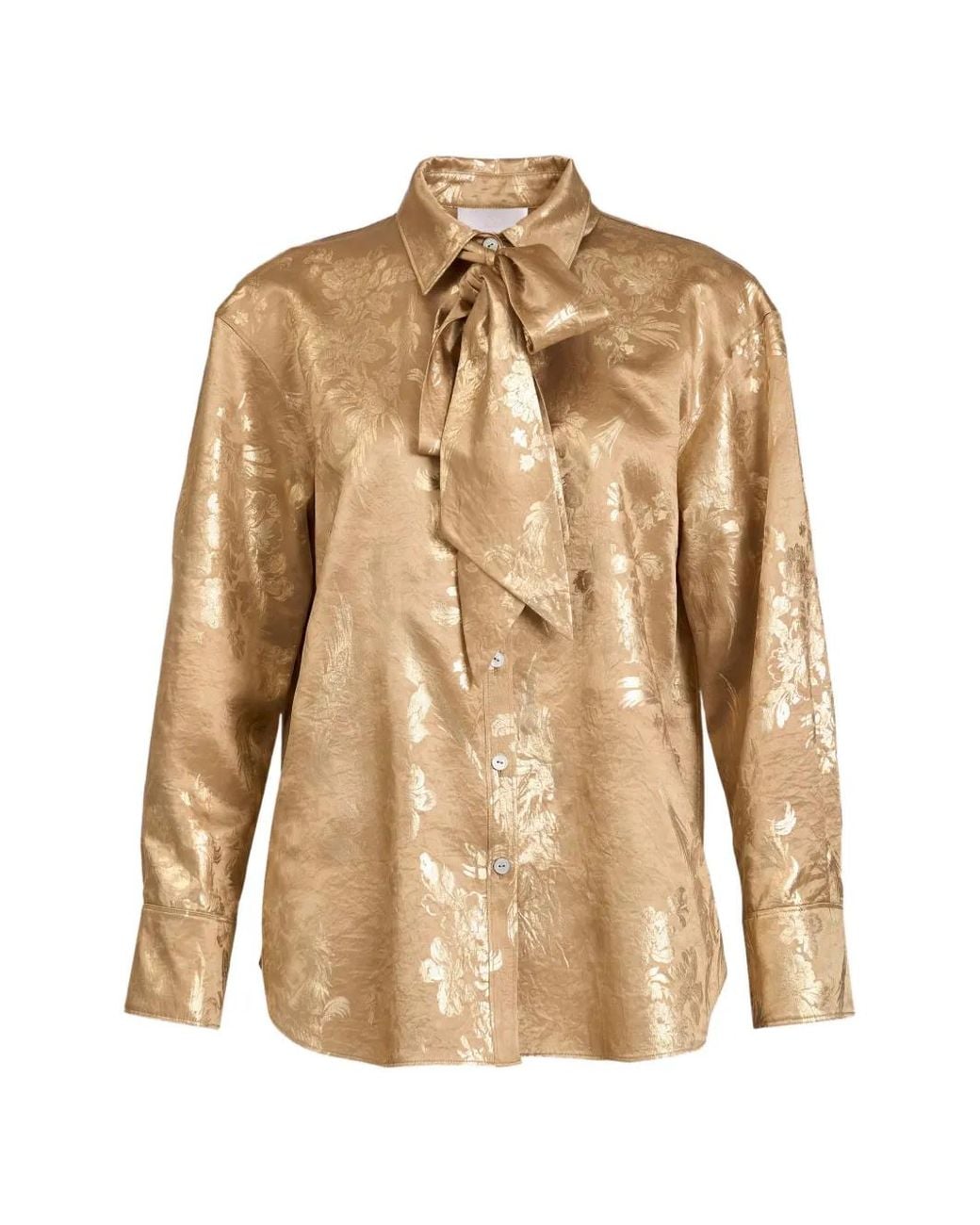 Cinq À Sept Natural Camillia Floral-Jacquard Blouse