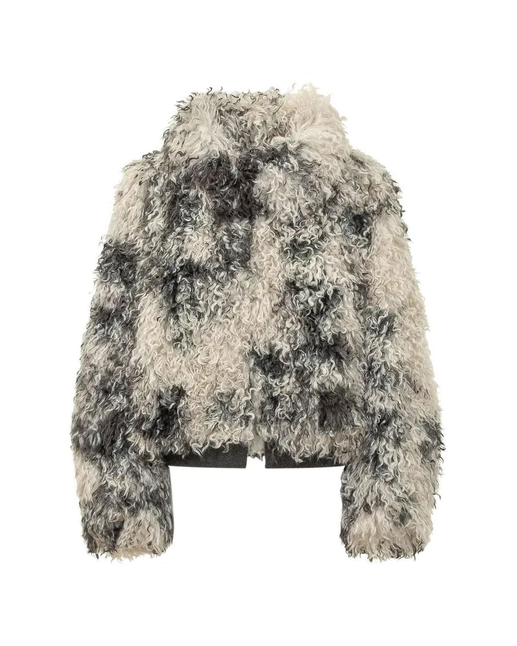 Seafarer White Lilly Shearling-Effect Jacket