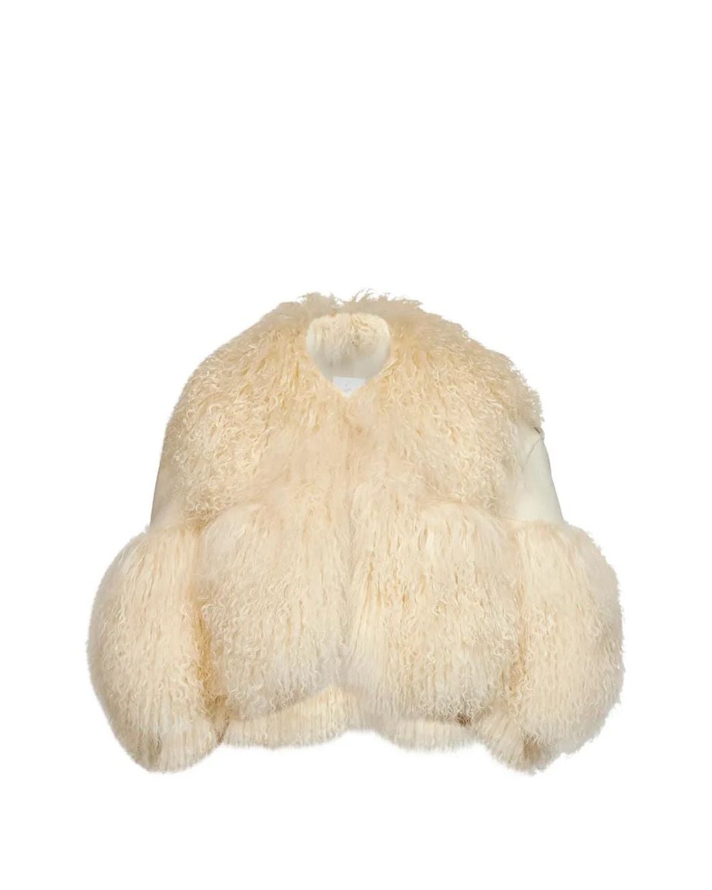 GIUSEPPE DI MORABITO Natural Fur-Trimmed Cropped Jacket