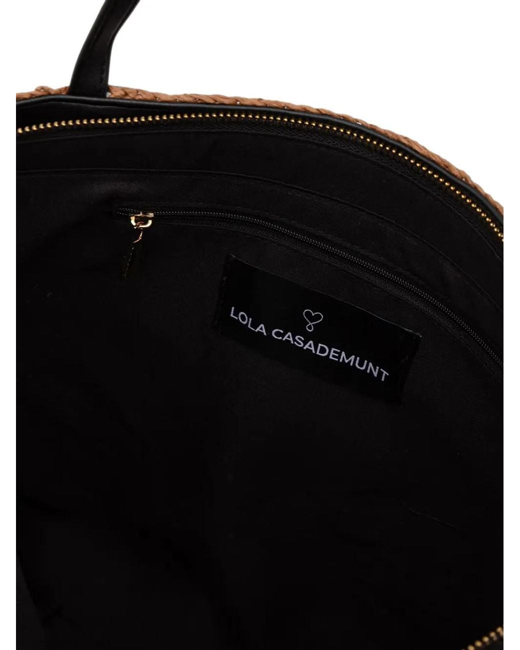 Lola Casademunt Brown Chevron-Knit Logo-Patch Tote Bag