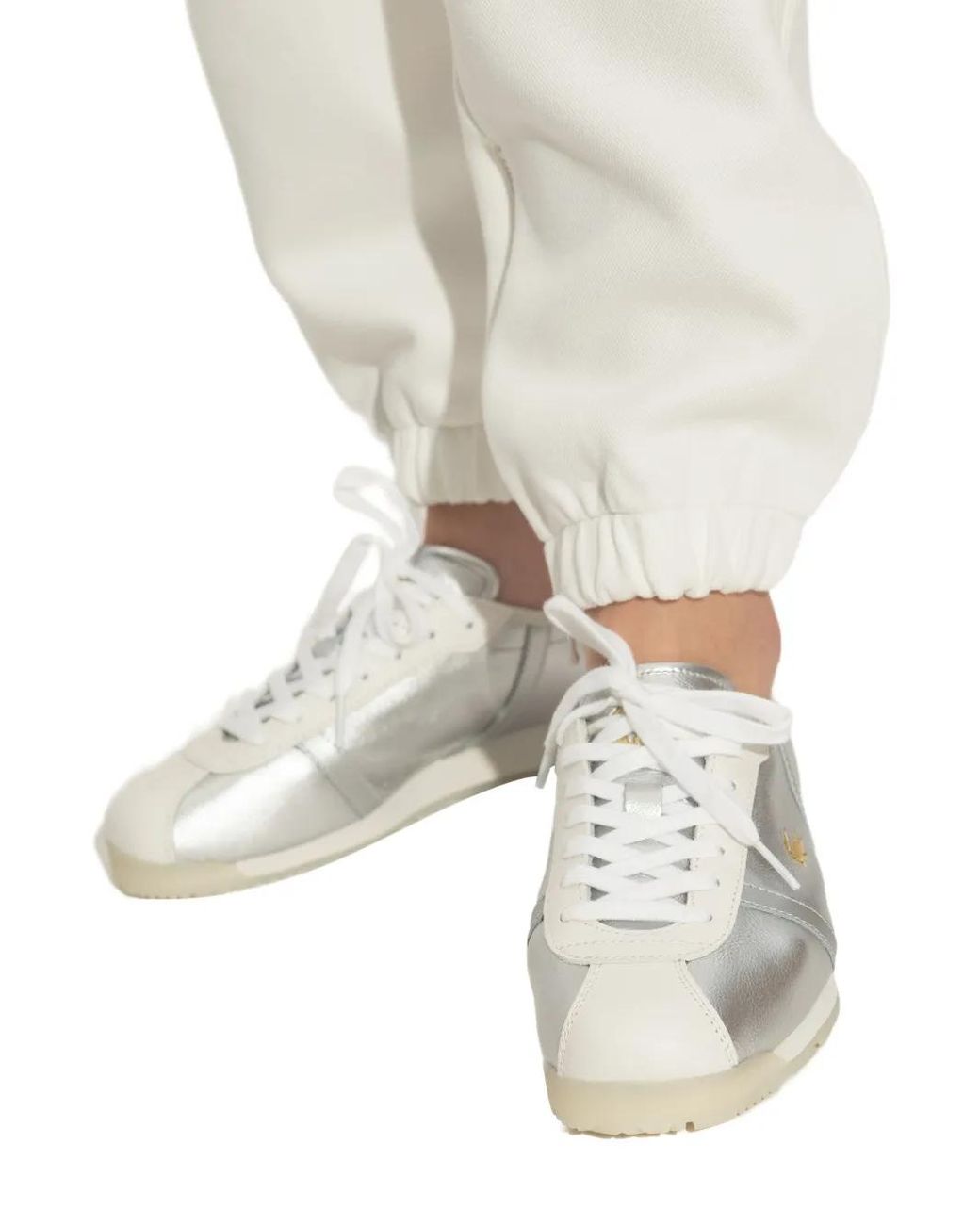 Lacoste White Leather Lace-Up Sneakers