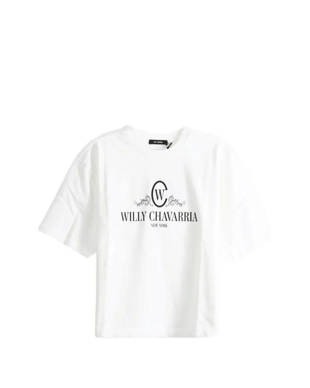 Willy Chavarria White Chavantino Brava Logo-Print T-Shirt