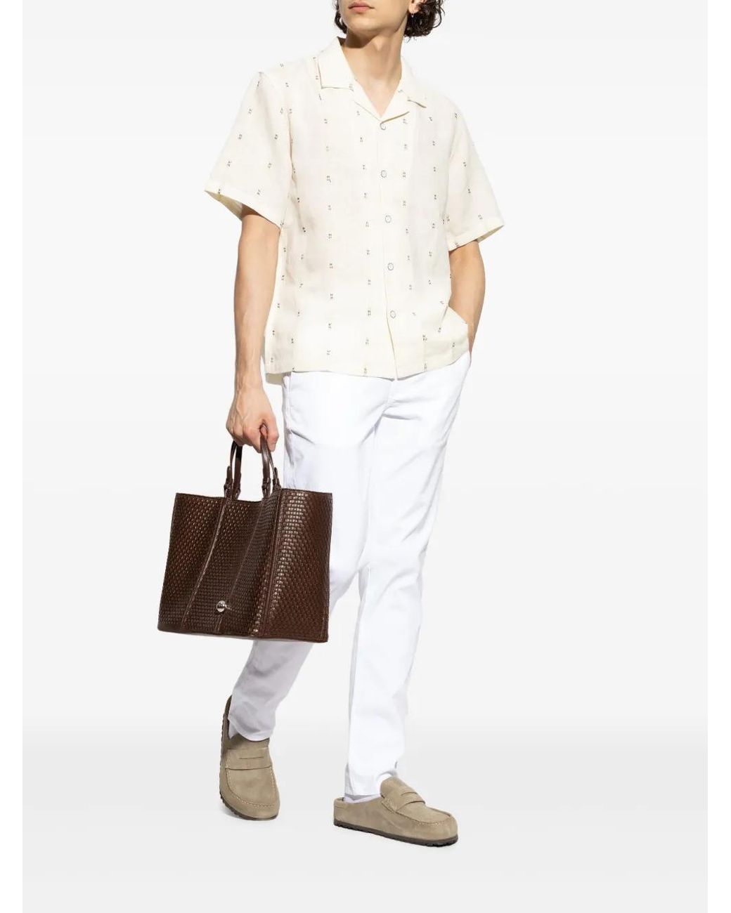Rag & Bone White Patterned Shirt for men